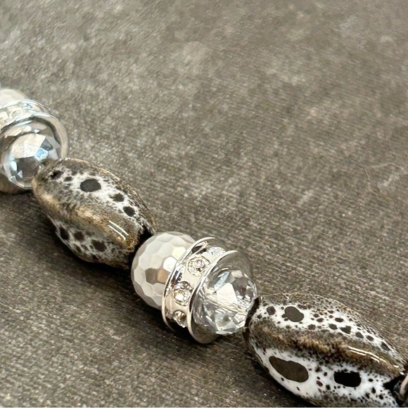 Fac Fifth Avenue Collection gray silver crystal rhinestone beaded necklace - Picture 5 of 9